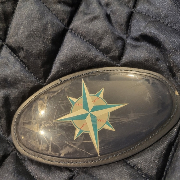 Vintage Seattle Mariners Reversible Jacket Size XL Pro Player Quilted - Picture 7 of 11